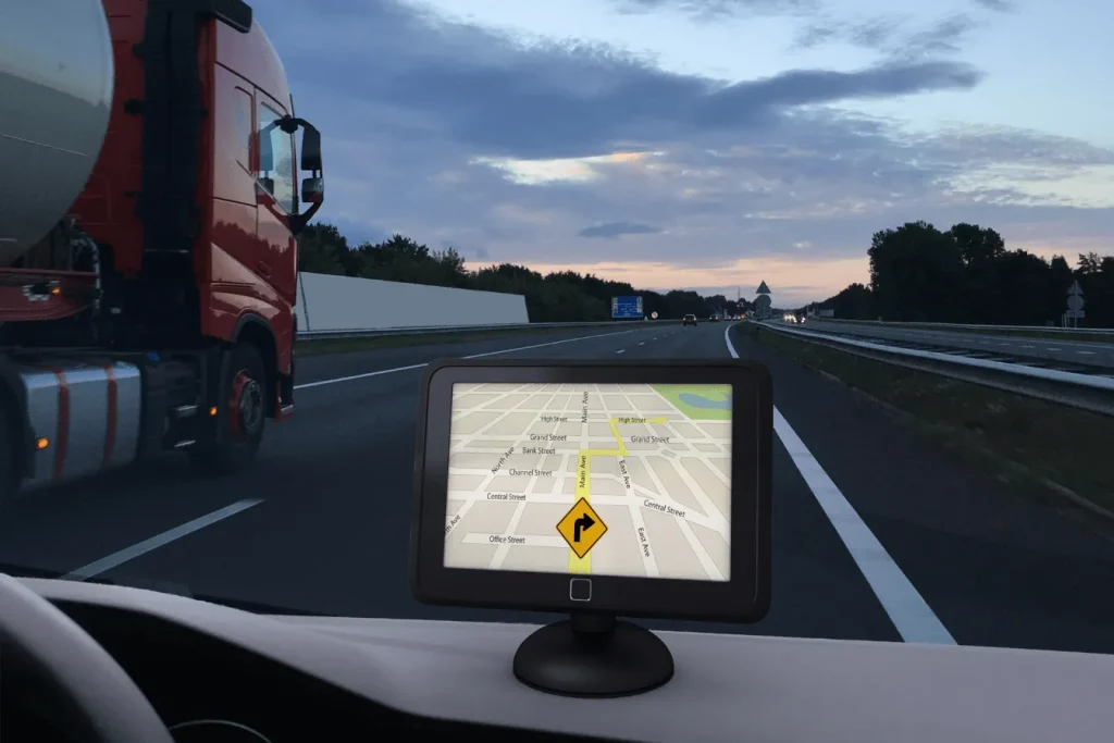 Une voiture équipée de google maps