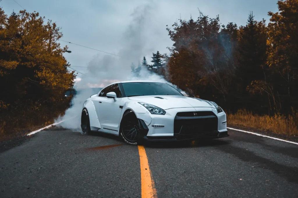Une voiture qui fume
