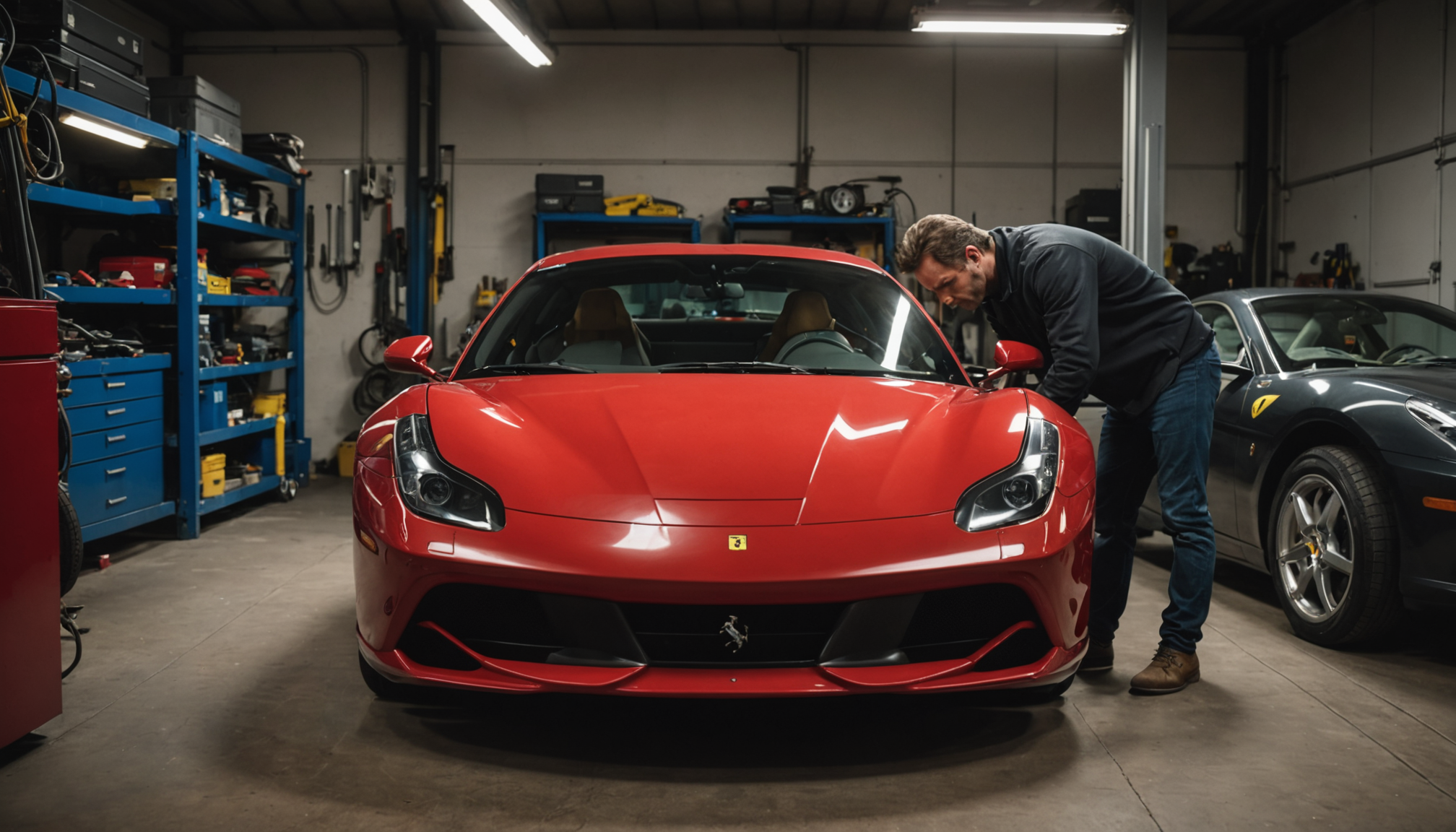 points de contrôle à vérifier en achetant une ferrari d'occasion — charnières 3 000 - 5 000 € optiques